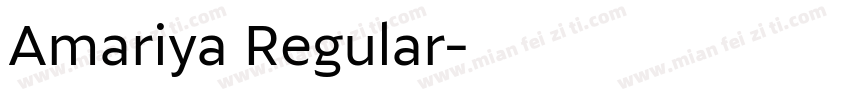 Amariya Regular字体转换